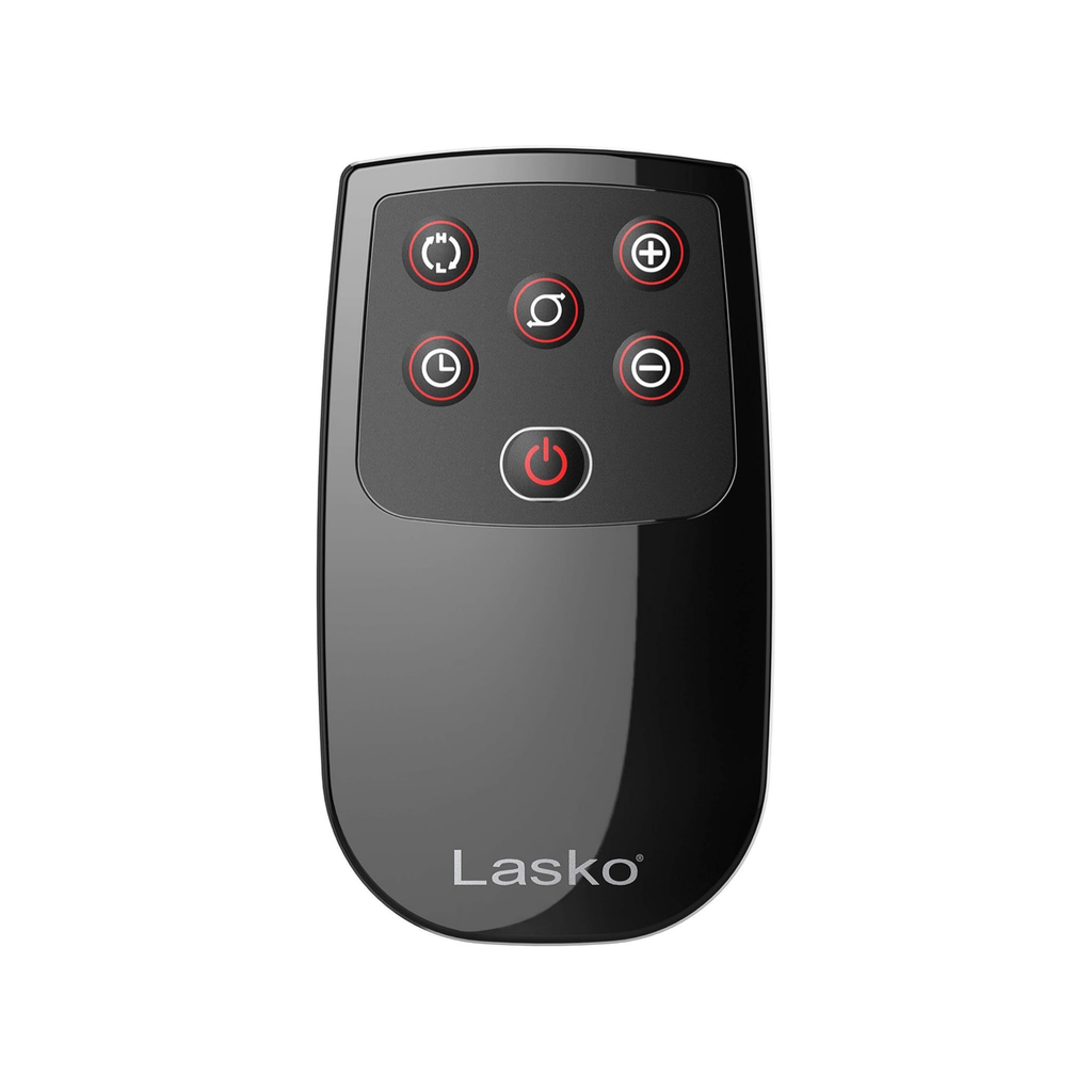 Lasko 1500W Ceramic Tower Space Heater with Digital Display and Remote Control, 5160, Black/Silver