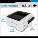 Bundle Impresora + Toner 3K 96-0335 Visioneer Rabbit PC30dwn Impresora láser/copiadora láser, impresora USB de oficina y copiadora para PC y Mac, 30 PPM, alimentador automático de documentos de 250 páginas (ADF), blanco