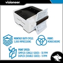 Bundle Impresora + Toner 3K 96-0335 Visioneer Rabbit PC30dwn Impresora láser/copiadora láser, impresora USB de oficina y copiadora para PC y Mac, 30 PPM, alimentador automático de documentos de 250 páginas (ADF), blanco