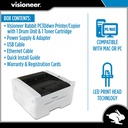 Bundle Impresora + Toner 3K 96-0335 Visioneer Rabbit PC30dwn Impresora láser/copiadora láser, impresora USB de oficina y copiadora para PC y Mac, 30 PPM, alimentador automático de documentos de 250 páginas (ADF), blanco