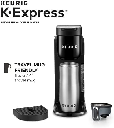 Keurig K-Express Single Serve K-Cup Pod Coffee Maker, Black, With A Removable Reservoir And Strong Button Function