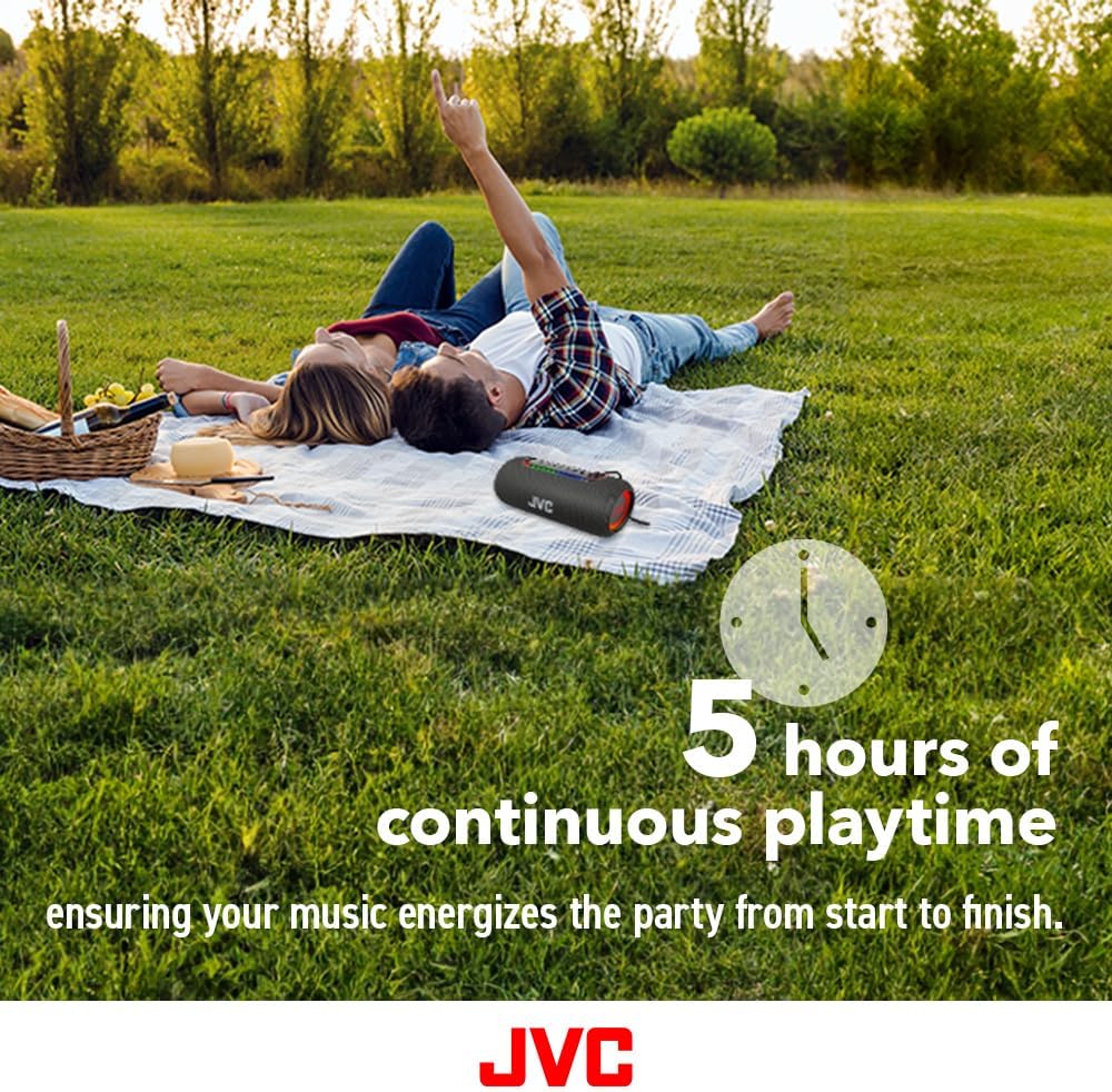 JVC Illuminated Portable Wireless Speaker (Black)