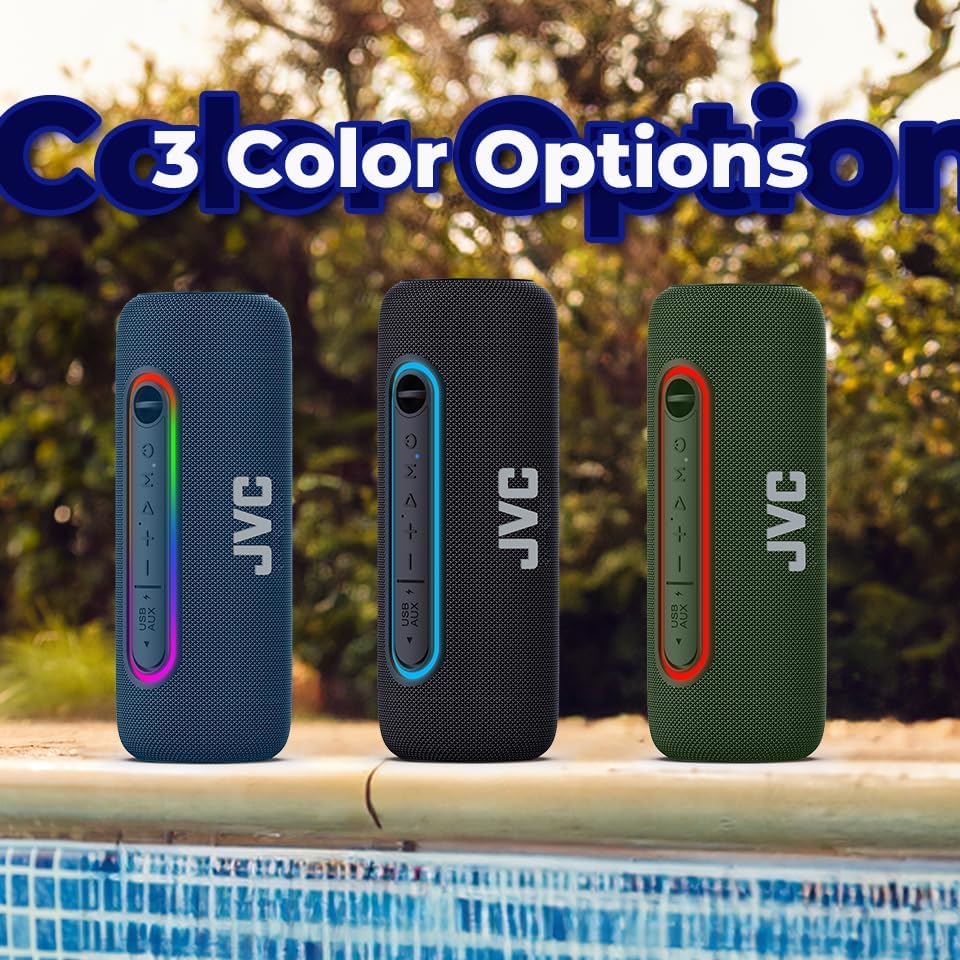 JVC Illuminated Portable Wireless Speaker (Black)