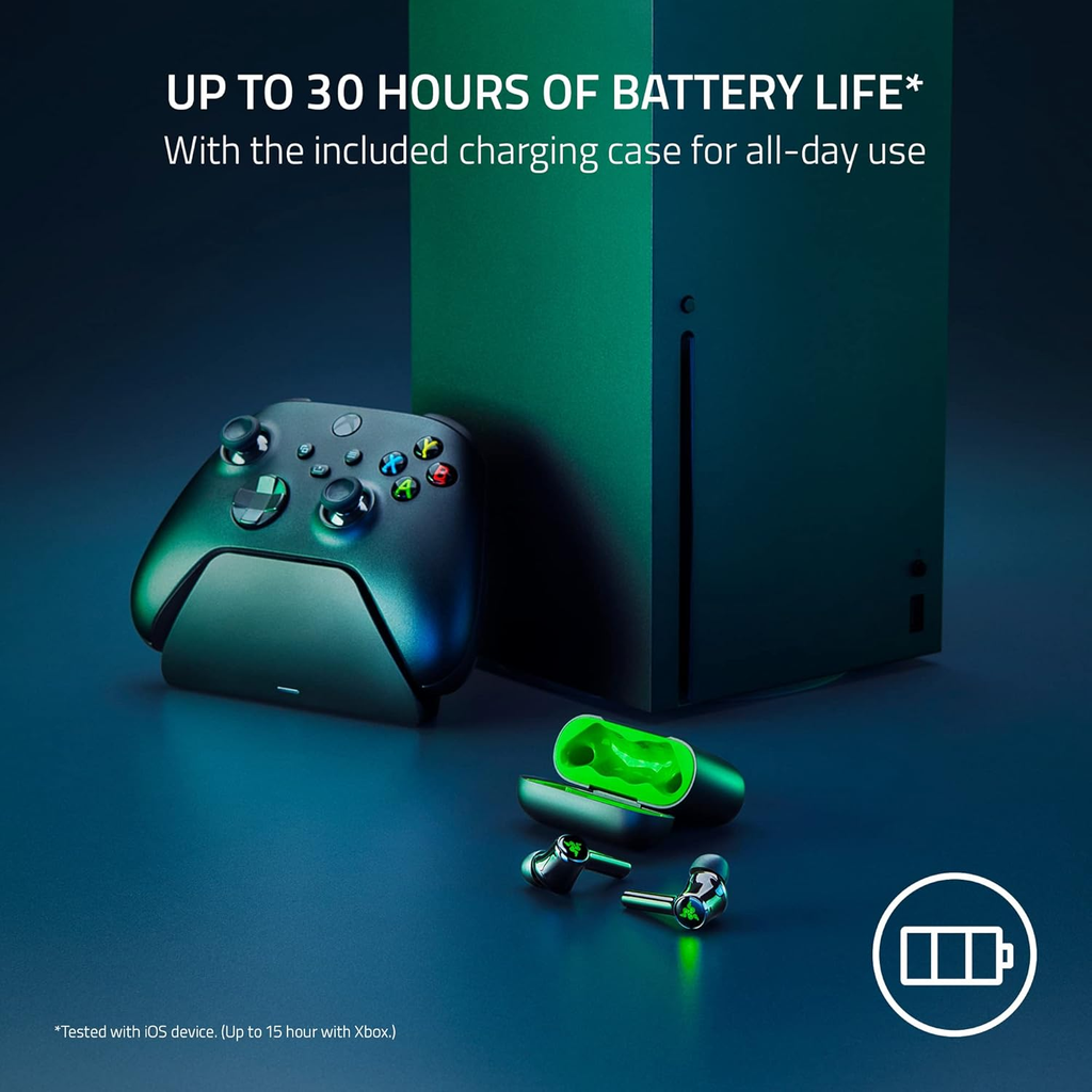 Razer Hammerhead HyperSpeed – Audífonos Gaming Inalámbricos Multiplataforma con Licencia Xbox, Wireless 2.4GHz + Bluetooth, RZ12-03820200-R3U1