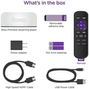 Roku Premiere 3920RW – Reproductor de Streaming 4K HDR, Wi-Fi Rápido, Control Remoto, Cable HDMI Incluido, Fácil Instalación