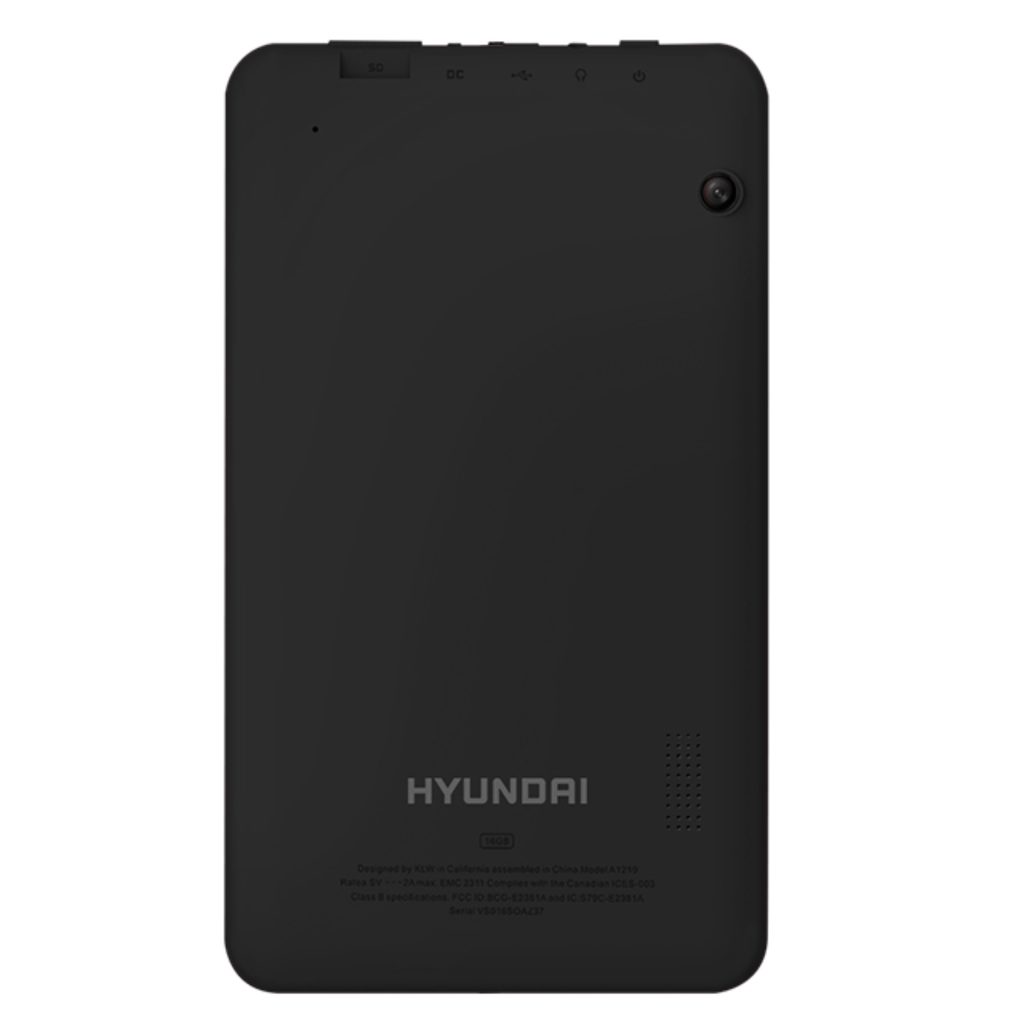 Hyundai Koral 7W4 Refurbished Grade C – Tablet 7" IPS, 1GB RAM, 8GB, Android 8.1 Go, Cámara Dual, Color Black