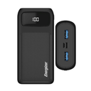 Energizer MAX Power Bank 20,000mAh – Carga Rápida 20W, USB-C + 2 USB-A, Pantalla LCD, Alta Capacidad, Color Negro