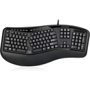 Adesso TruForm AKB-150SB-TAA – Teclado Ergonómico con Lector Smart Card, Certificación TAA, Conexión USB, Diseño Dividido, Color Black