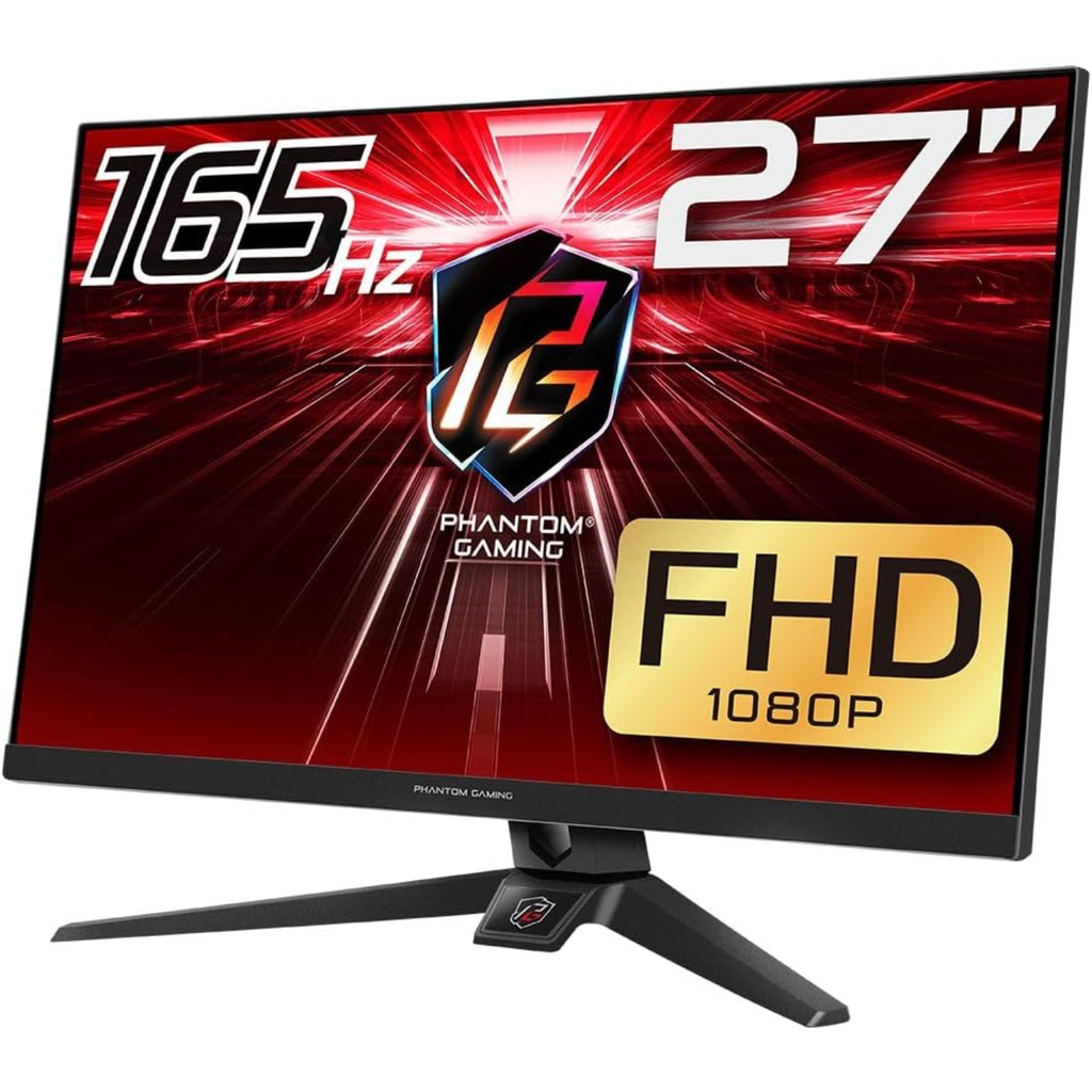 ASRock PG27FF1A – Monitor Gamer 27″ Full HD, 165Hz, 1ms, FreeSync, Panel IPS, Diseño sin bordes, Ideal para Gaming y Uso Diario