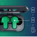 Skullcandy Dime True Wireless – Audífonos Bluetooth Compactos, Micrófono Integrado, Estuche Portátil, Color Dark Blue/Green