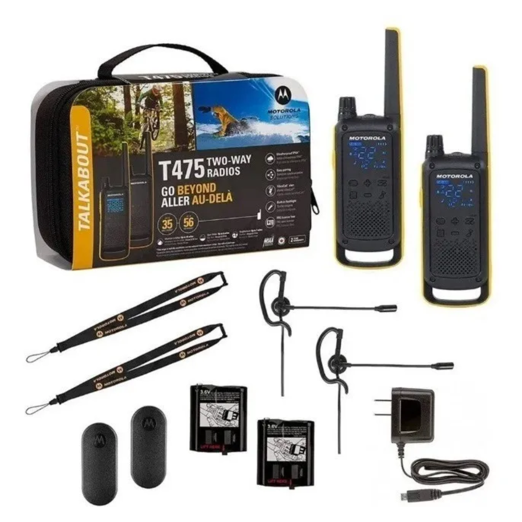 Radios de Dos Vías Recargables – Dual Pack con Accesorios, Largo Alcance, Audio Claro, USB Rechargeable, Walkie Talkies para Trabajo y Outdoor