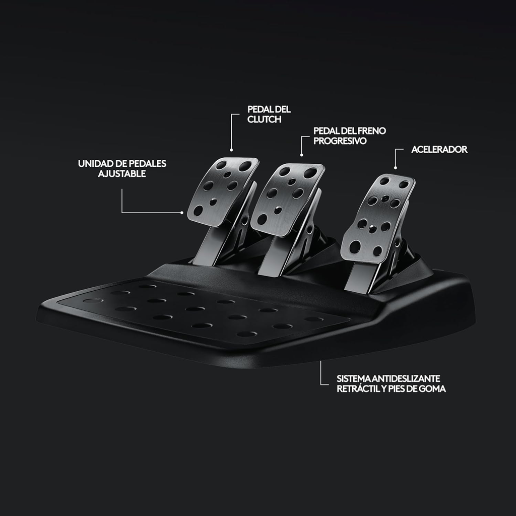 Logitech G920 Driving Force – Volante de Carreras para Xbox One, Xbox Series y PC, Force Feedback, Doble Motor, Pedales Incluidos (Nuevo)