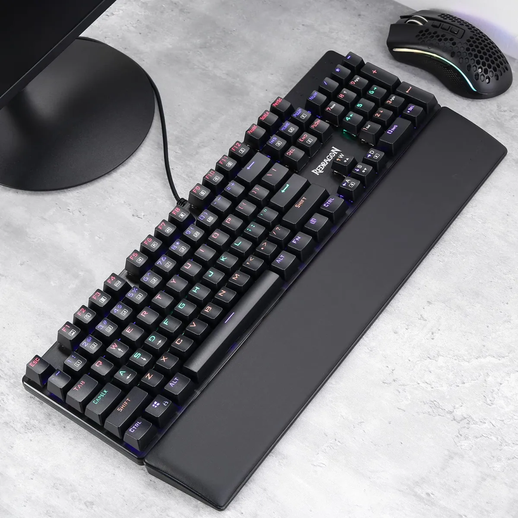 Wristpad Meteor Tamaño L – Descanso Ergonómico para Teclados Full Size, 435×73×20 mm, Ideal para Gaming y Oficina