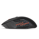 Mouse Gamer Gainer Black – Inalámbrico y Alámbrico, 600–4000 DPI, 7 Botones Programables, Luz Roja, 500Hz de Frecuencia de Respuesta