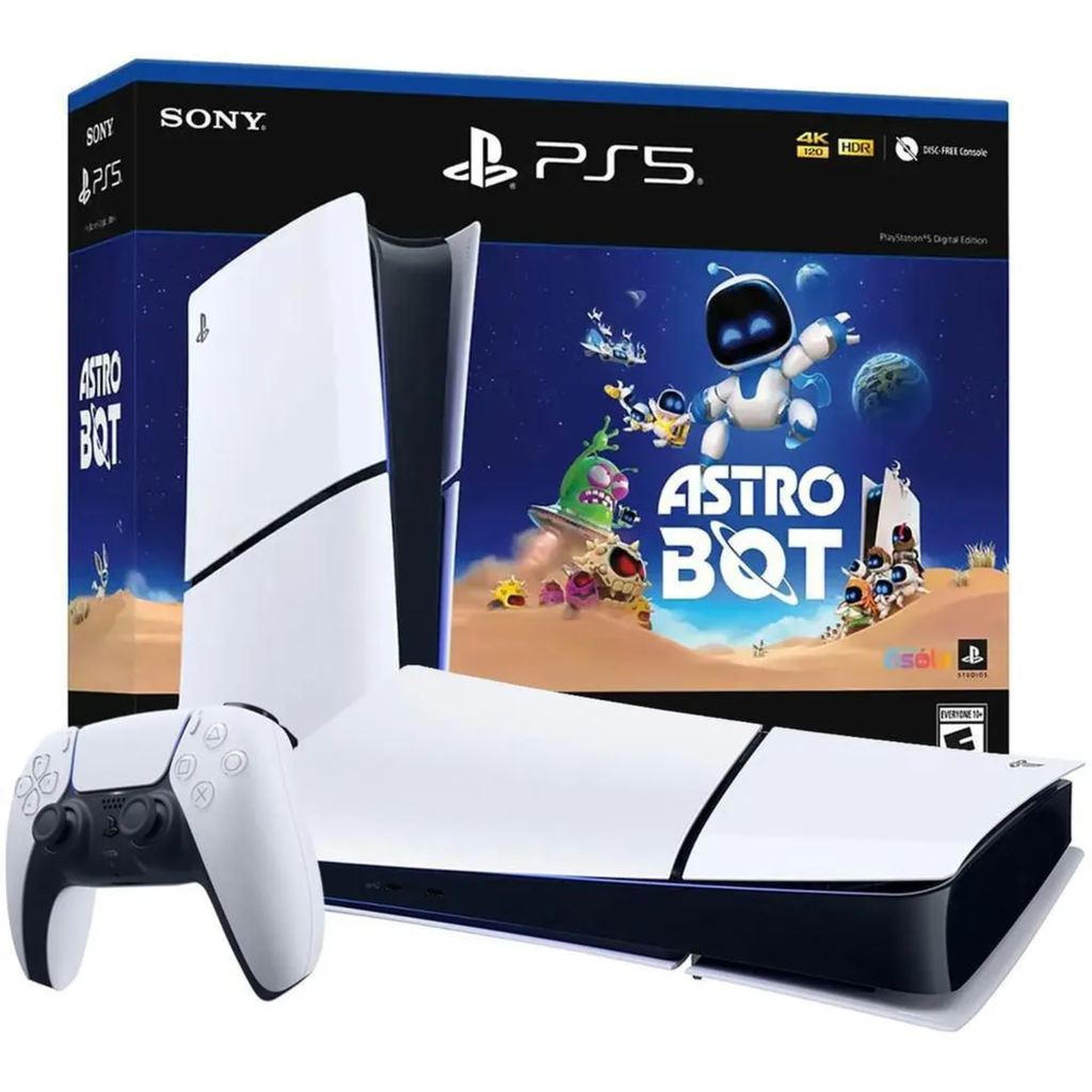 PlayStation 5 Slim Digital Edition – Consola PS5 Slim 1TB + ASTRO BOT Bundle, Gráficos 4K HDR, Wi-Fi 6