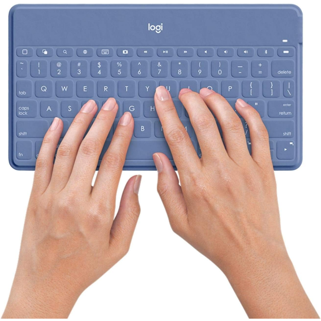 Logitech Keys-To-Go – Teclado Bluetooth Ultra Portátil, Delgado, Silencioso y Resistente a Salpicaduras, Compatible con iPad, iPhone y Tablets (Nuevo)