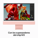 Apple iMac 24″ M3 – All-in-One 4.5K Retina, 8-Core CPU, 10-Core GPU, 8GB RAM, 256GB SSD, Pink, Teclado y Mouse Español LATAM