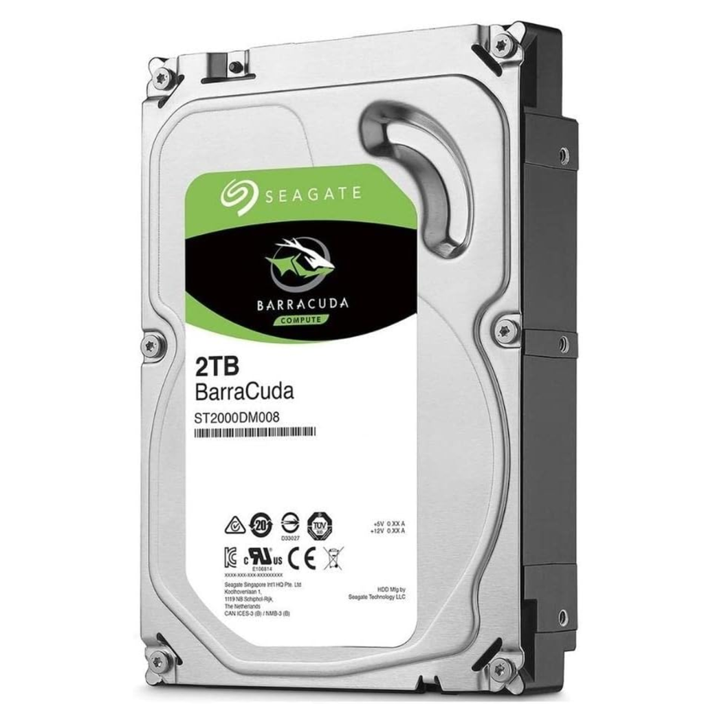 Seagate BarraCuda 2TB ST2000DM008 – Disco Duro Interno 3.5" SATA III (SATA/600), 7200RPM, Ideal para PC de Escritorio