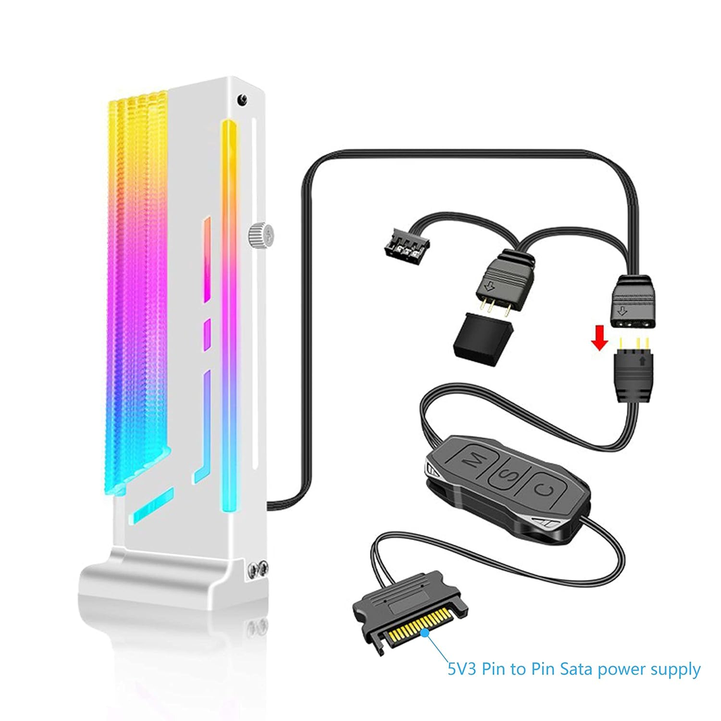 Adaptador ARGB a SATA – Alimentación 5V para Tiras LED, Ventiladores y Accesorios ARGB, Compatible con PC Gaming y Fuentes SATA