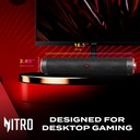 Acer Nitro 2.0 Bluetooth USB Computer Speakers Gaming Soundbar for Laptop Desktop Monitor Tablet Phone via USB/USB-C on PC Mac & Android, Nitro Pulse RGB Lights, 3.5mm Audio, Xbox PS5
