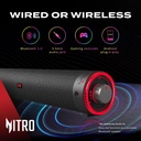 Acer Nitro 2.0 Bluetooth USB Computer Speakers Gaming Soundbar for Laptop Desktop Monitor Tablet Phone via USB/USB-C on PC Mac & Android, Nitro Pulse RGB Lights, 3.5mm Audio, Xbox PS5