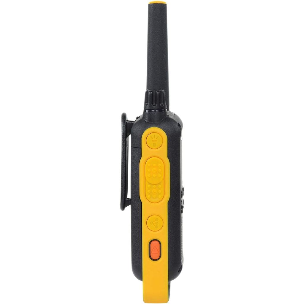 Radios de Dos Vías Recargables – Paquete Doble, Largo Alcance, Manos Libres, USB Rechargeable, Color Negro/Amarillo