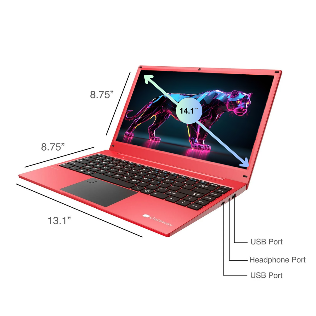 Bundle Laptop Gateway 14.1” Ultra Slim Ryzen 5 3500U 8GB/256GB + Mochila HP Wings 15.6” + Bitdefender Total Security | Paquete Completo Trabajo/Escuela