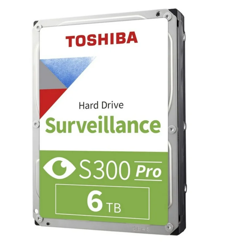 Toshiba S300 Pro 6TB – Disco Duro 3.5" SATA III 7200RPM con 512MB Caché para Videovigilancia 24/7 – Rendimiento Profesional