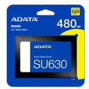 ADATA Ultimate SU630 480GB – SSD 2.5" SATA III, Velocidad Mejorada, 3D QLC NAND, Ideal para Laptops y PC