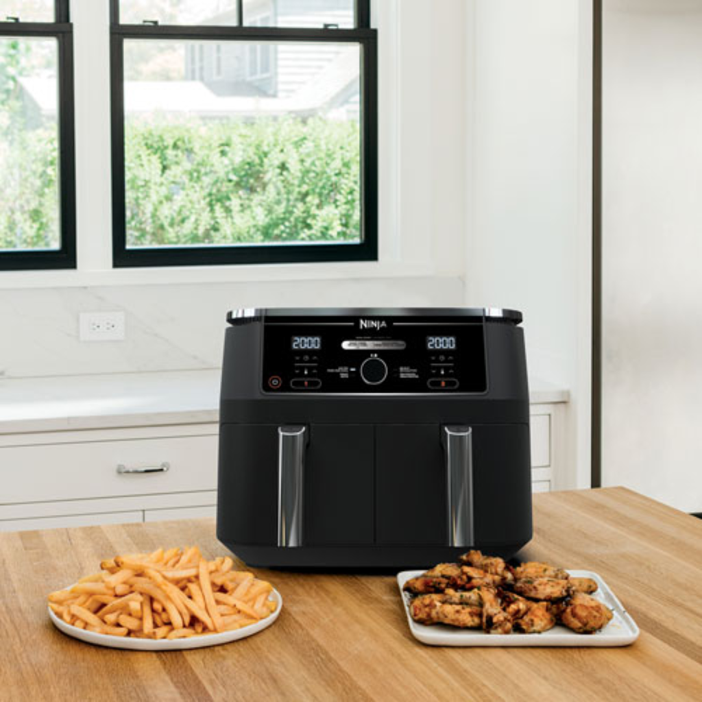 Ninja Foodi Dual Zone Air Fryer 10 Qt – Freidora de Aire 4-en-1 con 2 Canastas, Tecnología DualZone, Color Negro