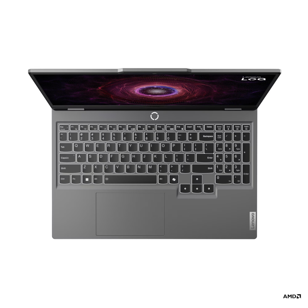 Lenovo LOQ 15ARP9 15.6" FHD IPS 144Hz Gaming Notebook - AMD Ryzen 7 7435HS 3.1GHz - 24GB DDR5 RAM - 512GB PCIe SSD - NVIDIA GeForce RTX 4050 6GB - Backlit Keyboard - Wi-Fi 6 - RJ-45 - EU Specs - Windows 11 Home - Luna Grey