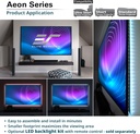 Elite Screens AR100WH2 Serie Aeon, 100 Pulgadas Diagonal, relación de aspecto 16:9, Pantalla de proyección 4K de marco fijo sin bordes para cine en casa