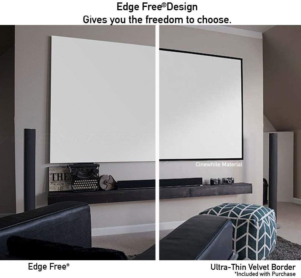 Elite Screens AR100WH2 Serie Aeon, 100 Pulgadas Diagonal, relación de aspecto 16:9, Pantalla de proyección 4K de marco fijo sin bordes para cine en casa
