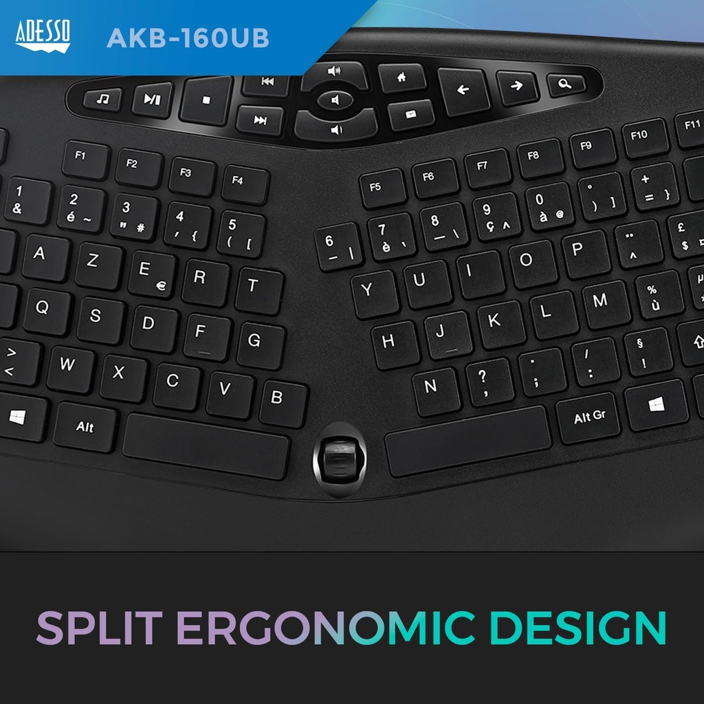 Adesso TruForm Ergonomic Desktop Keyboard