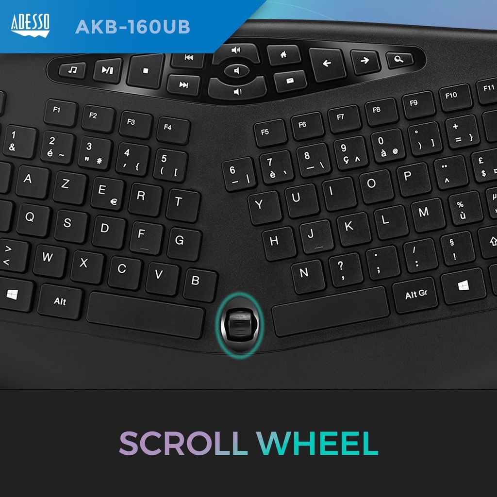 Adesso TruForm Ergonomic Desktop Keyboard