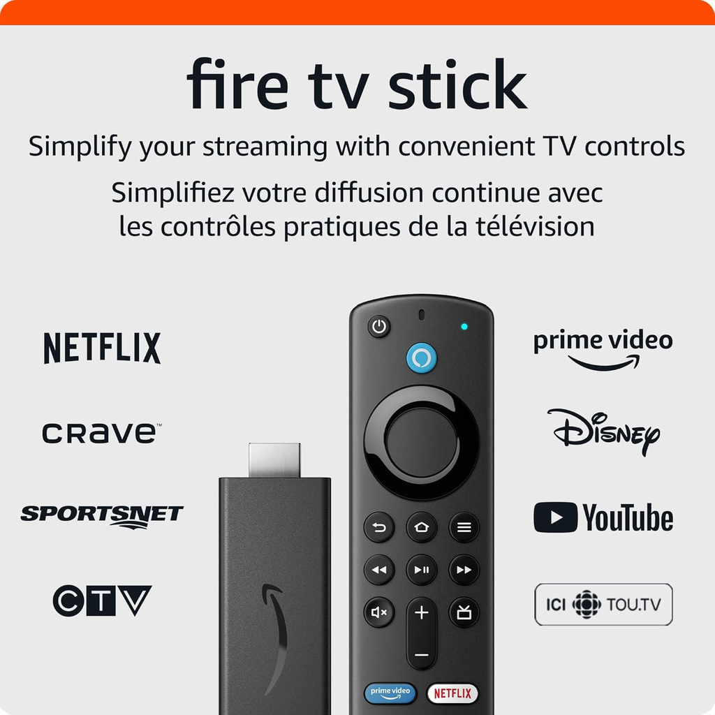 Amazon Fire TV Stick HD with Alexa Voice Remote CA Spec