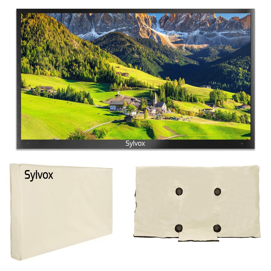 Sylvox OT75A1COVER – Funda Impermeable para TV Exterior 70-75″, Resistente al Agua y al Polvo