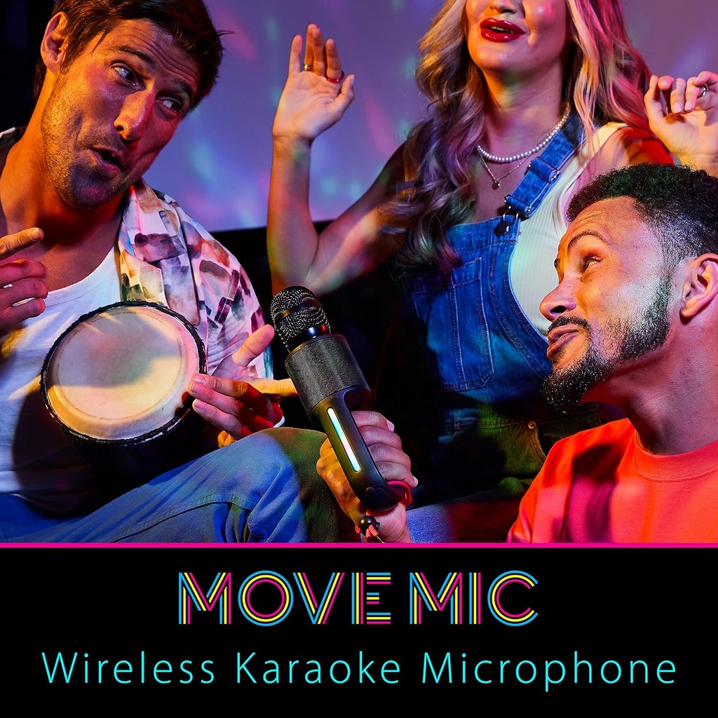 Singing Machine Máquina de Canto portátil, micrófono de Karaoke Bluetooth de Mano y Altavoz con Luces sincronizadas y 22 Efectos vocales sintonizados profesionalmente para Adultos y niños, Negro
