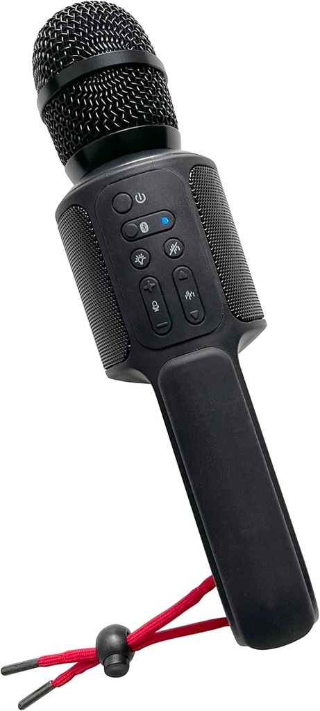 Singing Machine Máquina de Canto portátil, micrófono de Karaoke Bluetooth de Mano y Altavoz con Luces sincronizadas y 22 Efectos vocales sintonizados profesionalmente para Adultos y niños, Negro