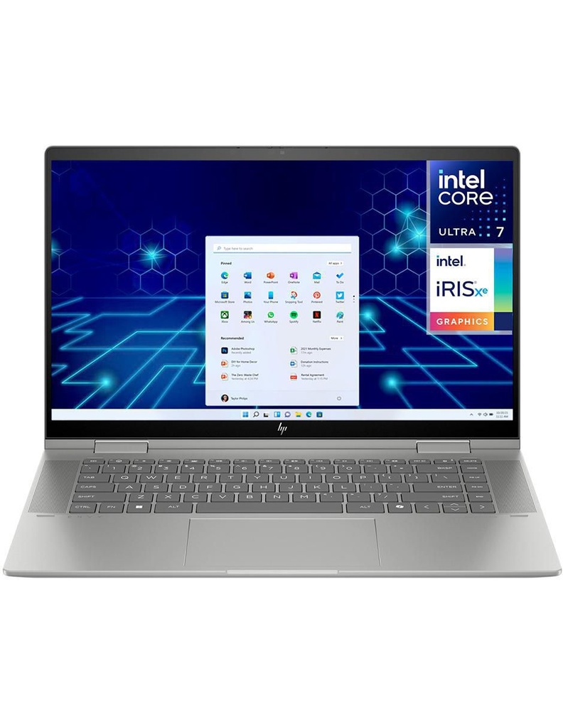 HP Envy x360 15-FE0053 2-IN-1 Core™ Ultra 7 155U 512GB SSD 16GB 15.6" (1920x1080) TOUCHSCREEN WIN11 MINERAL SILVER Backlit Keyboard FP Reader