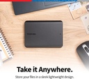 Toshiba Canvio Basics HDTB540XK3CA 4 TB Portable Hard Drive - External - Matte Black