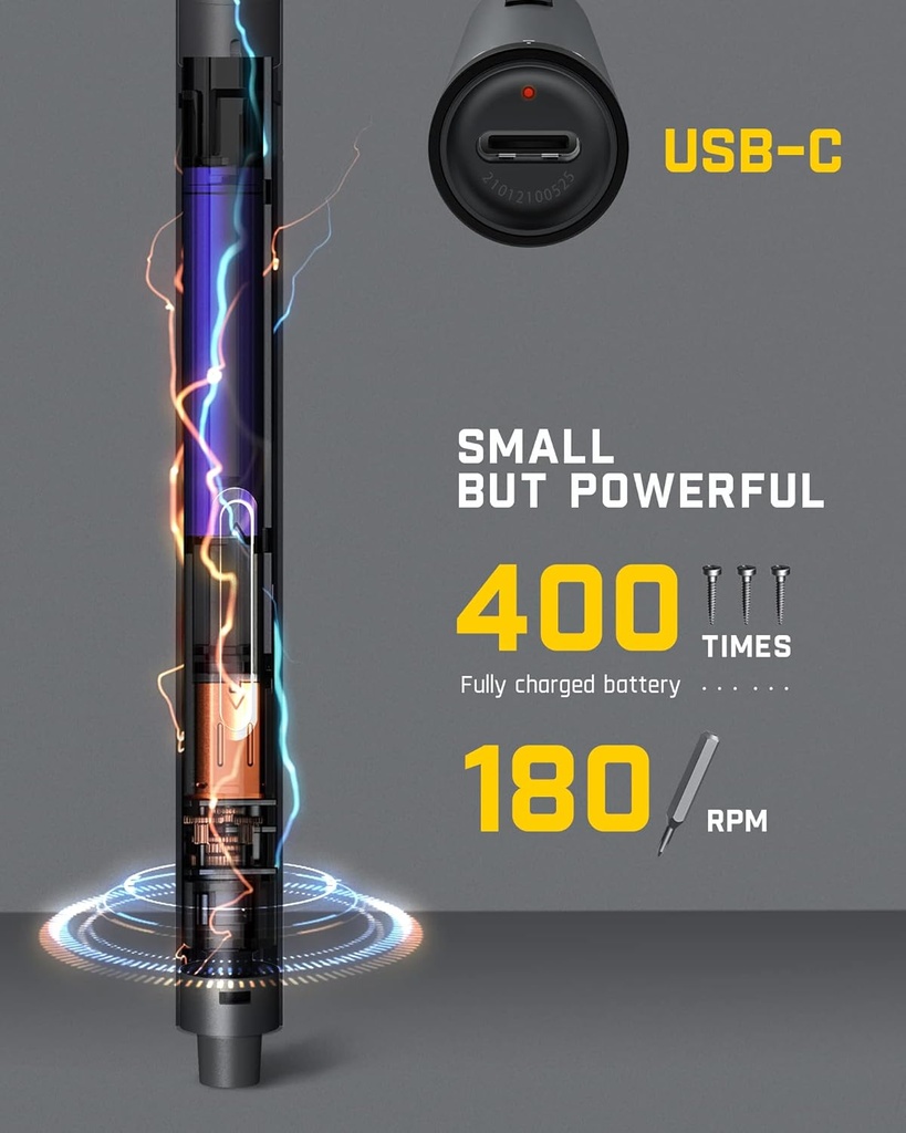 Fanttik Mini Electric Screwdriver, Precision Screwdriver Set with 24 Magnetic Precision Bits, 2 Gears Torque, Cordless, Repair Tool Set for Phone Camera Laptop Watch- E1 PRO