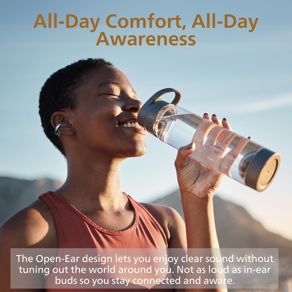 JVC Nearphone Wireless Open-Earcuff Earbuds (Black)