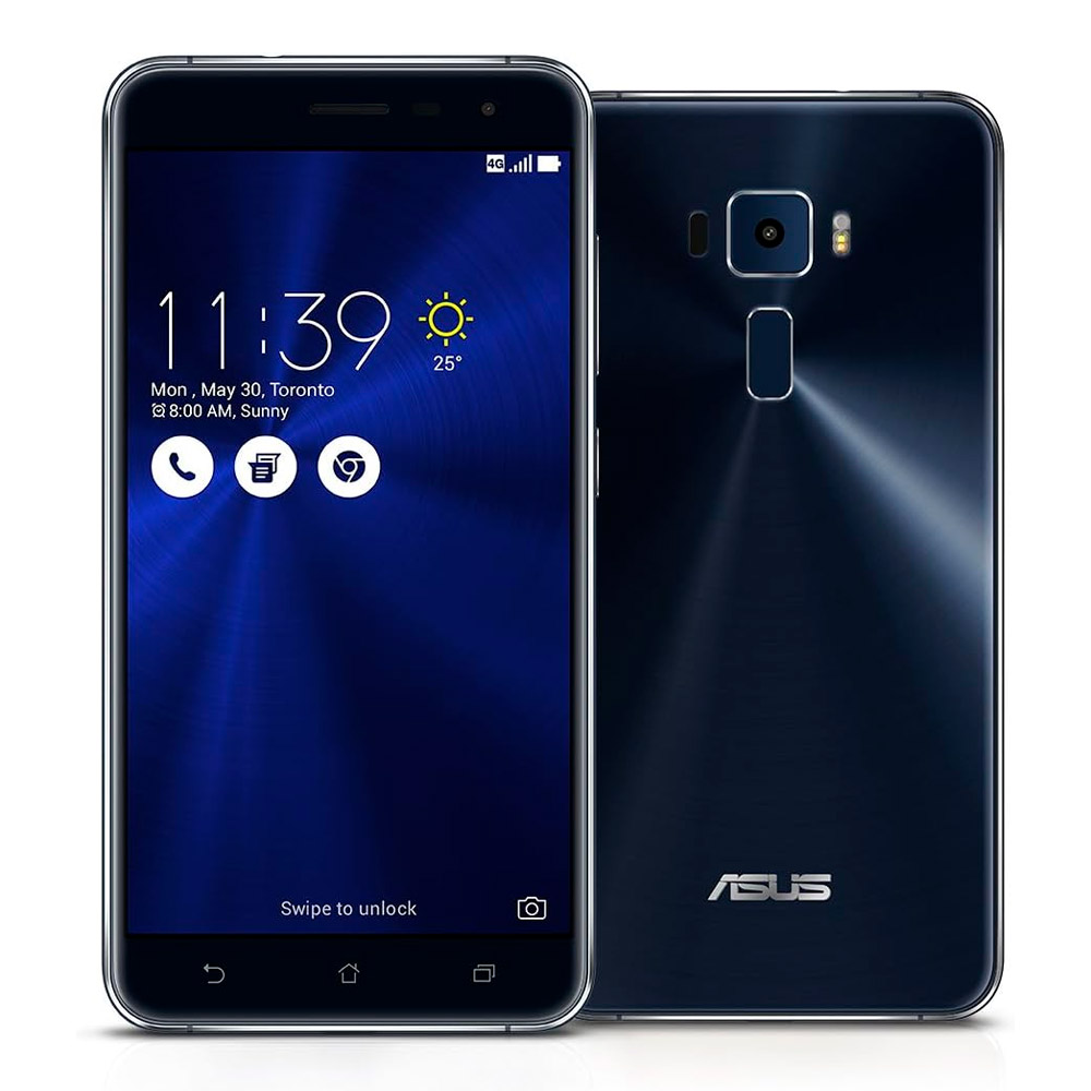 Teléfono Celular Asus ZE552KL-S625-4G64G-DB ZenFone 3 | 5.5" | Wi-Fi | 4G | Cámara 16Mp | 4GB RAM | 64GB | Android 6.0 | Marshmallow | Color Azul Obscuro