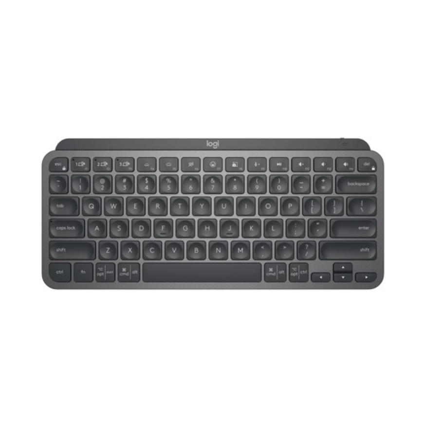Teclado Logitech MX Keys Mini Business Inalámbrico Bluetooth RF – Layout Inglés, Color Grafito, Compacto y Recargable