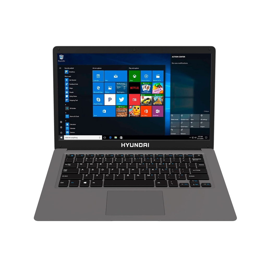 Portátil - Hyundai HyBook 14,1" - HD - 1366 x 768 - Intel Celeron N4020 - 4 GB Total RAM - 128 GB SSD - Gris