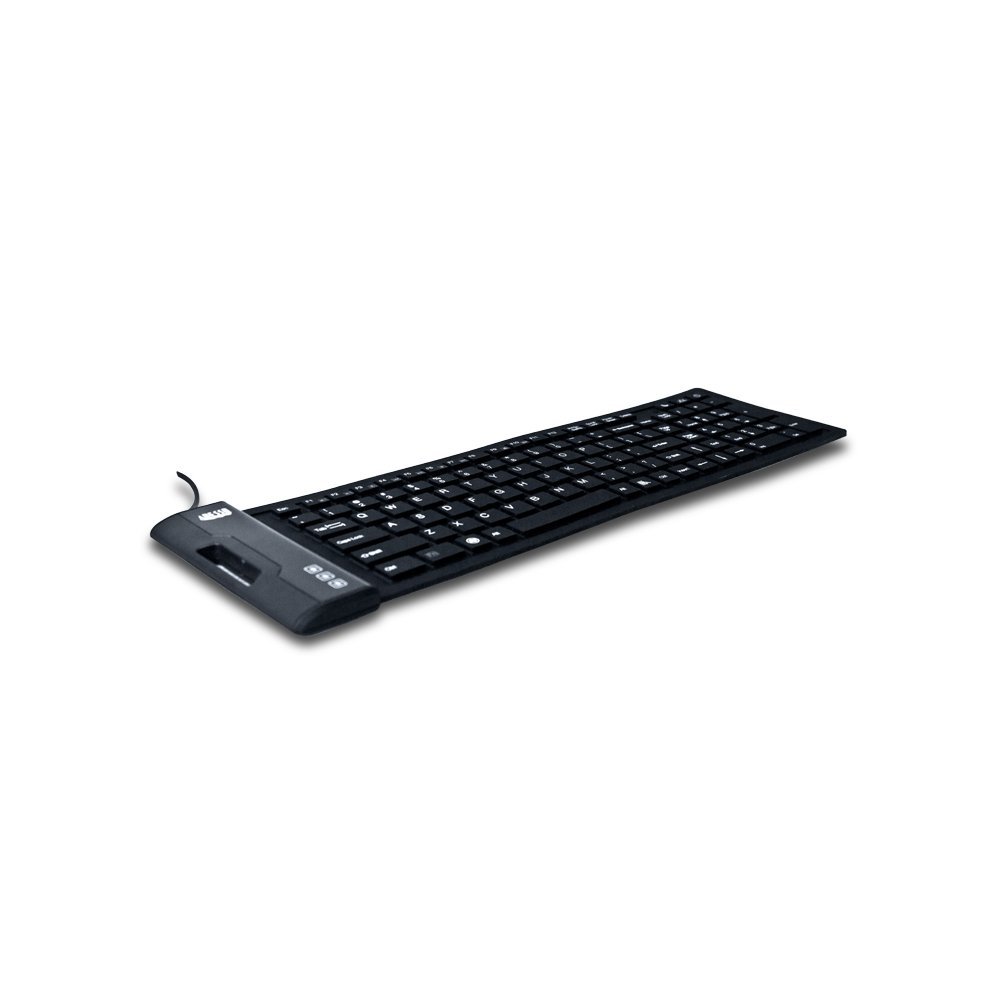Teclado Adesso AKB-222UB - Cable Conectividad - USB Interfaz - Ingl&eacute;s (EEUU) - Negro