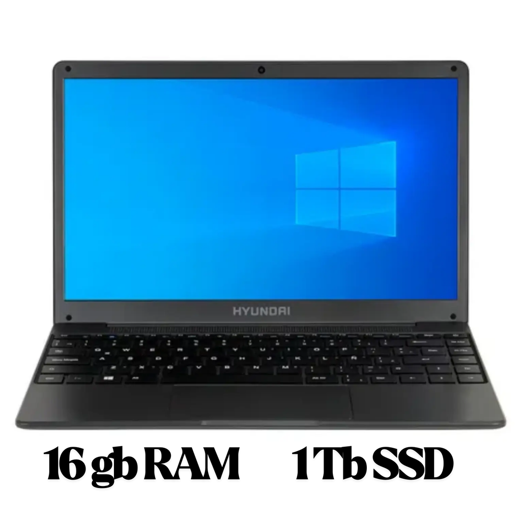 Laptop Hyundai HYbook Plus 14.1″ – Laptop Intel Core i5 10ª Gen, 16GB RAM, 1TB SSD, WiFi AC, HDMI, Windows 11, Negro