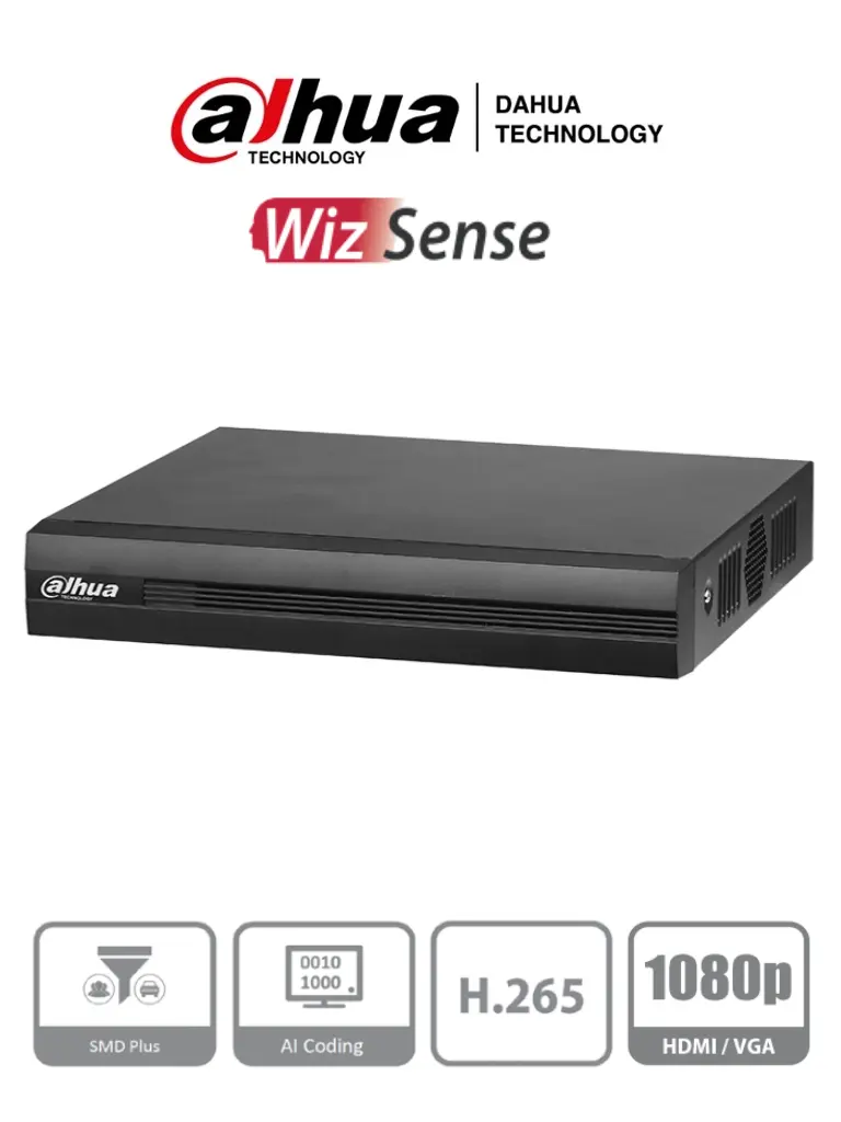 DAHUA XVR1B16-I - DVR de 16 canales 1080p Lite con WizSense y Cooper-I.