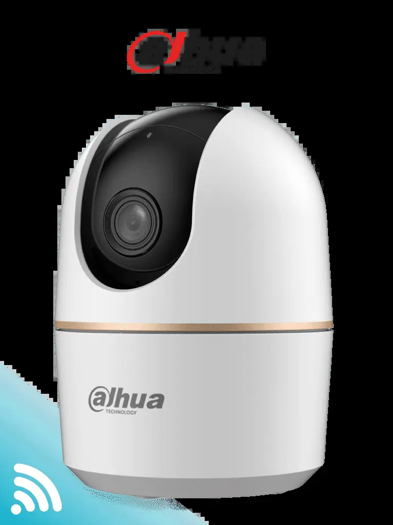 DAHUA DH-H3A - Cámara IP Domo Motorizado Wifi de 3 Megapíxeles con IA, autotracking, audio bidireccional (micrófono y altavoz), sirena integrada, IR de 10 m, detección de humanos y ranura MicroSD